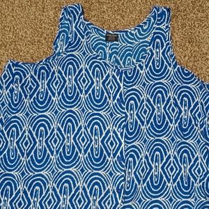 Bright Blue Sleeveless Blouse